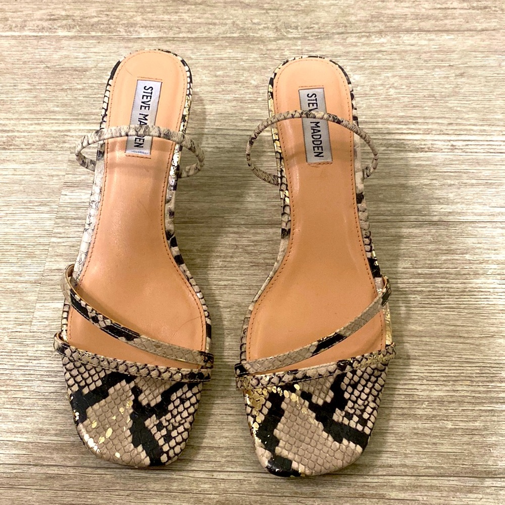 Steve Madden snake print small heel